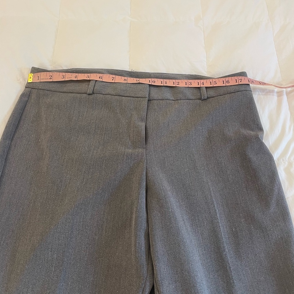 Anne Klein Size 12 Gray Trousers straight/Tapered Fit - Picture 3 of 9